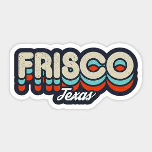 Retro Frisco Texas Sticker